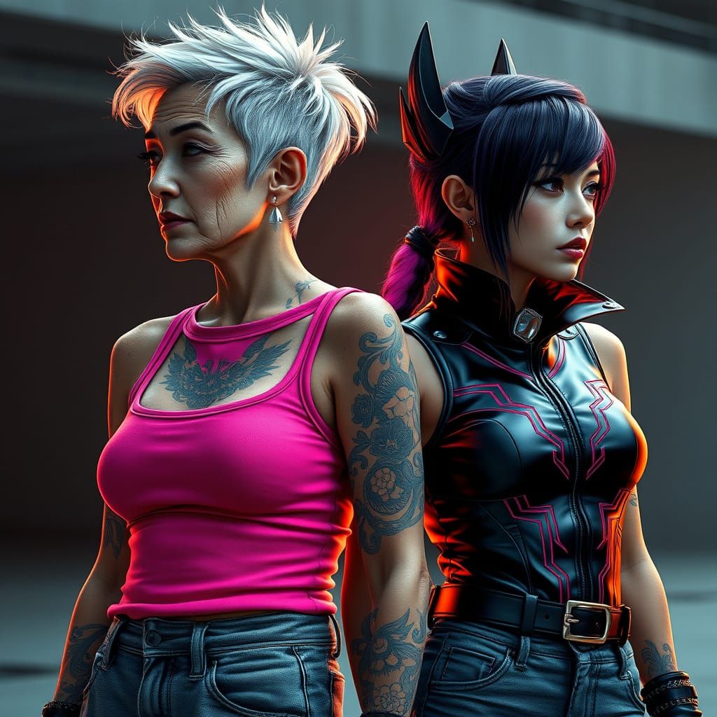 Futuristic Japanese Women Embody Strength and Confidence