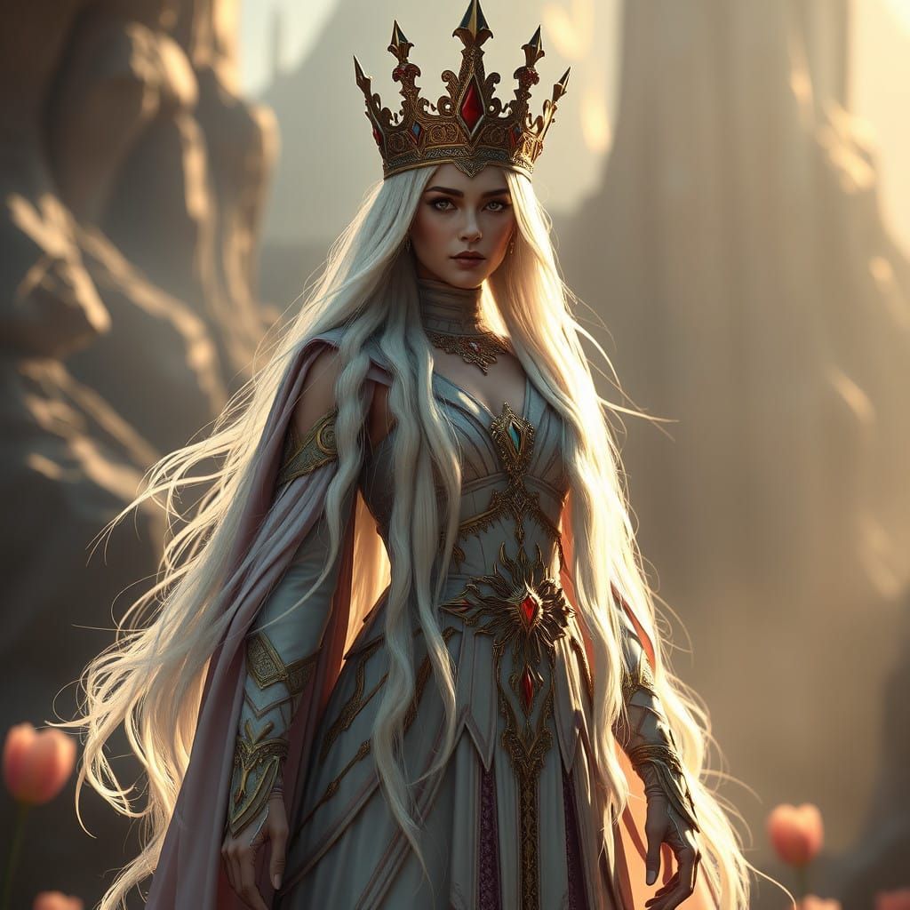 Hyper-Realistic Iranian Goddess in Regal, Epic Attire