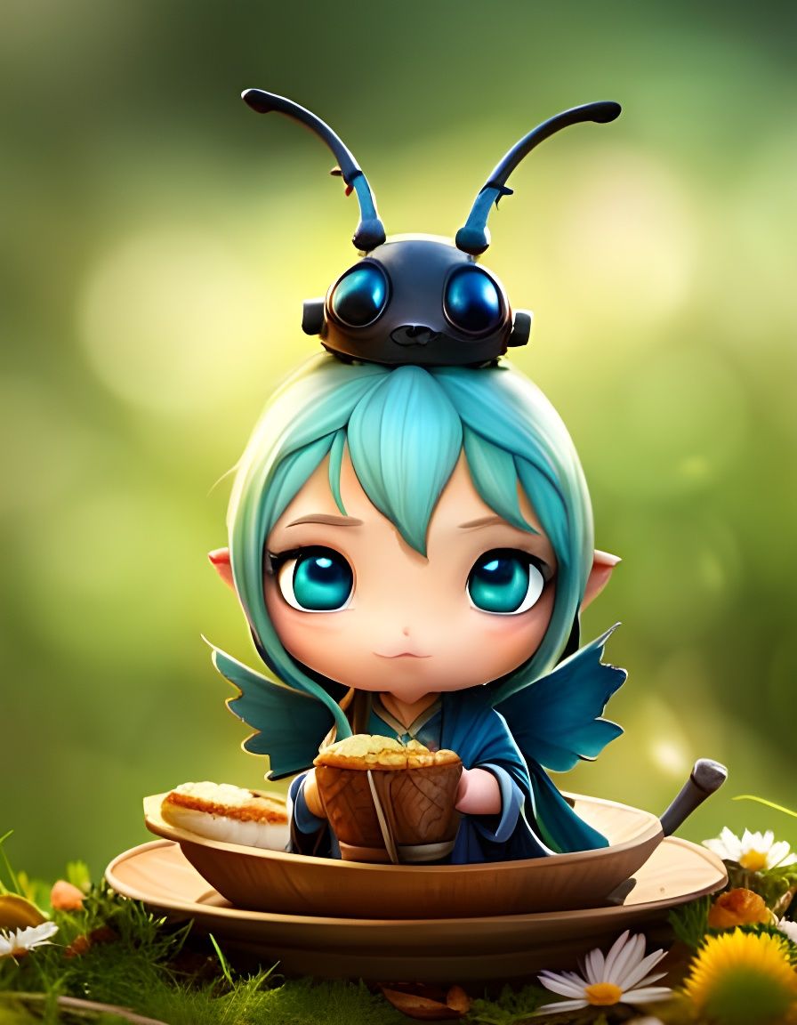 Chibi Beetle's Macro Picnic, Fantasycore Art