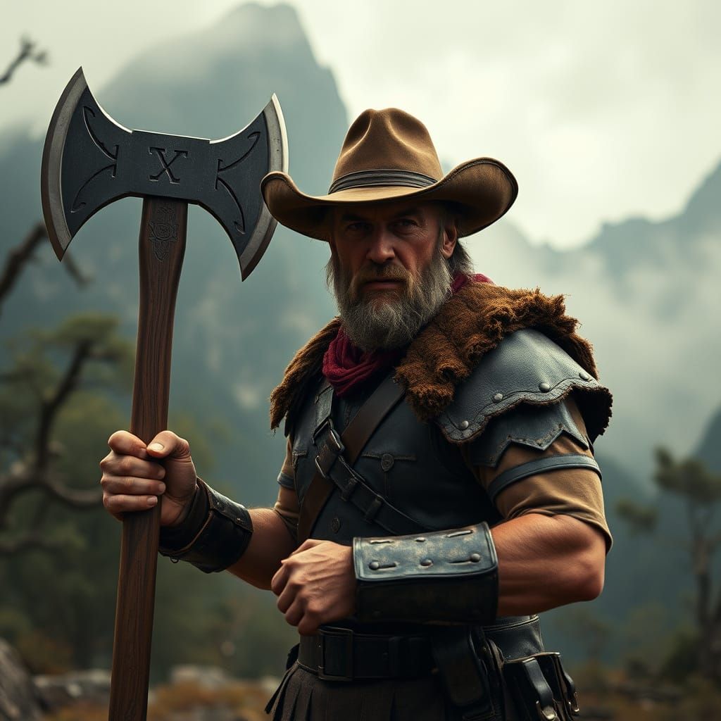 Crocodile Dundee in a Fantasy Realm, Cinematic Film Still