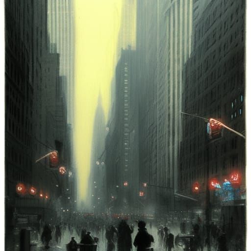 Sinister Ghosts Hustle on a New York Street