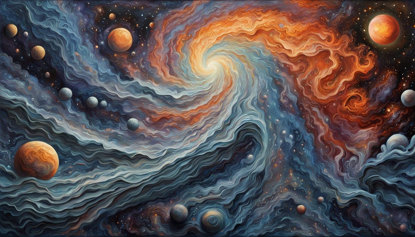 Surreal Cake Made of Glowing Space Nebulae