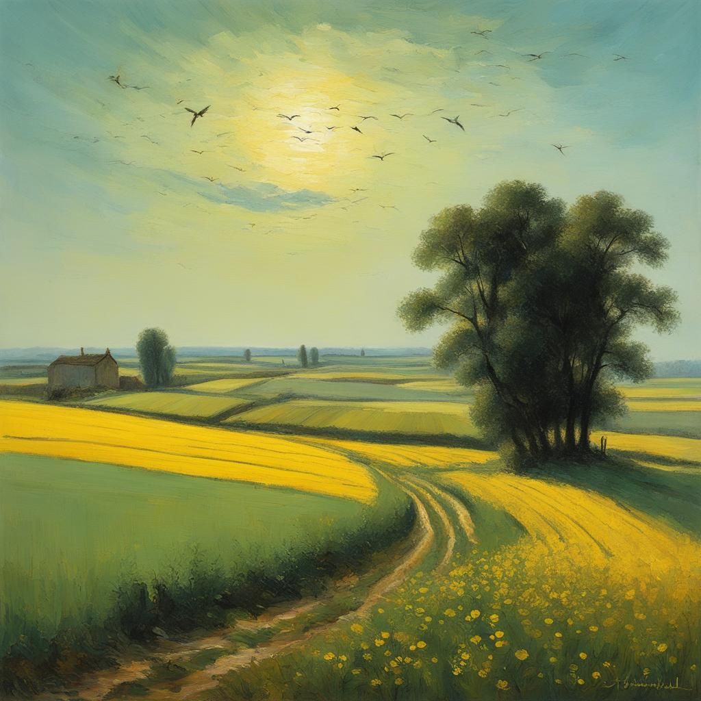 Swallows Skimming: A Cozy, Painterly Masterpiece