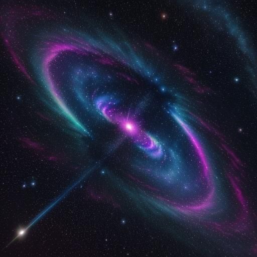Glowing Pulsar Radiates Energy Amidst Vibrant Nebula