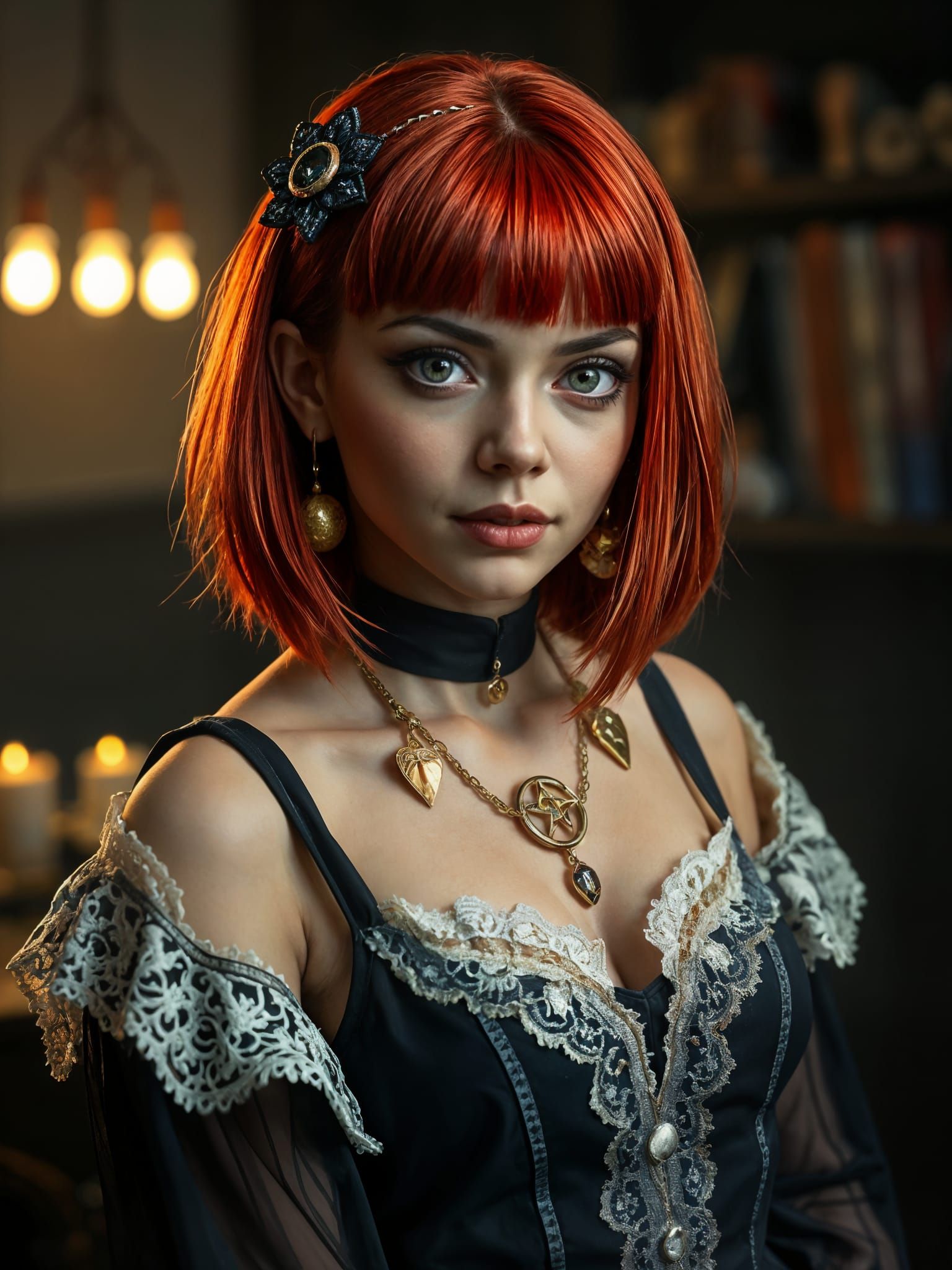 Vixen Girl in Witch Cosplay Portrait