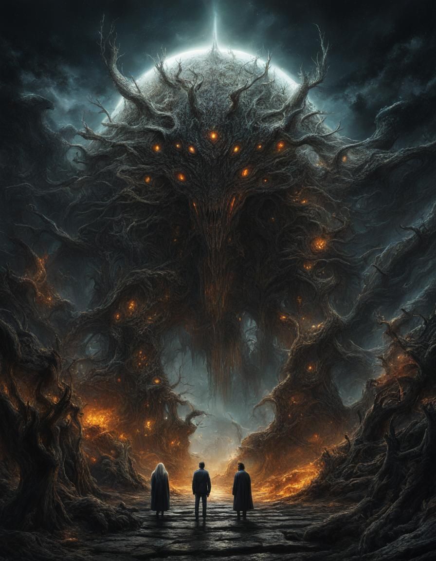 Monsters Portrait in Galactic Gothic Horror Style