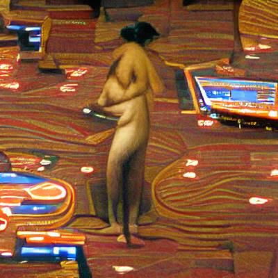 Nude Woman at a Casino