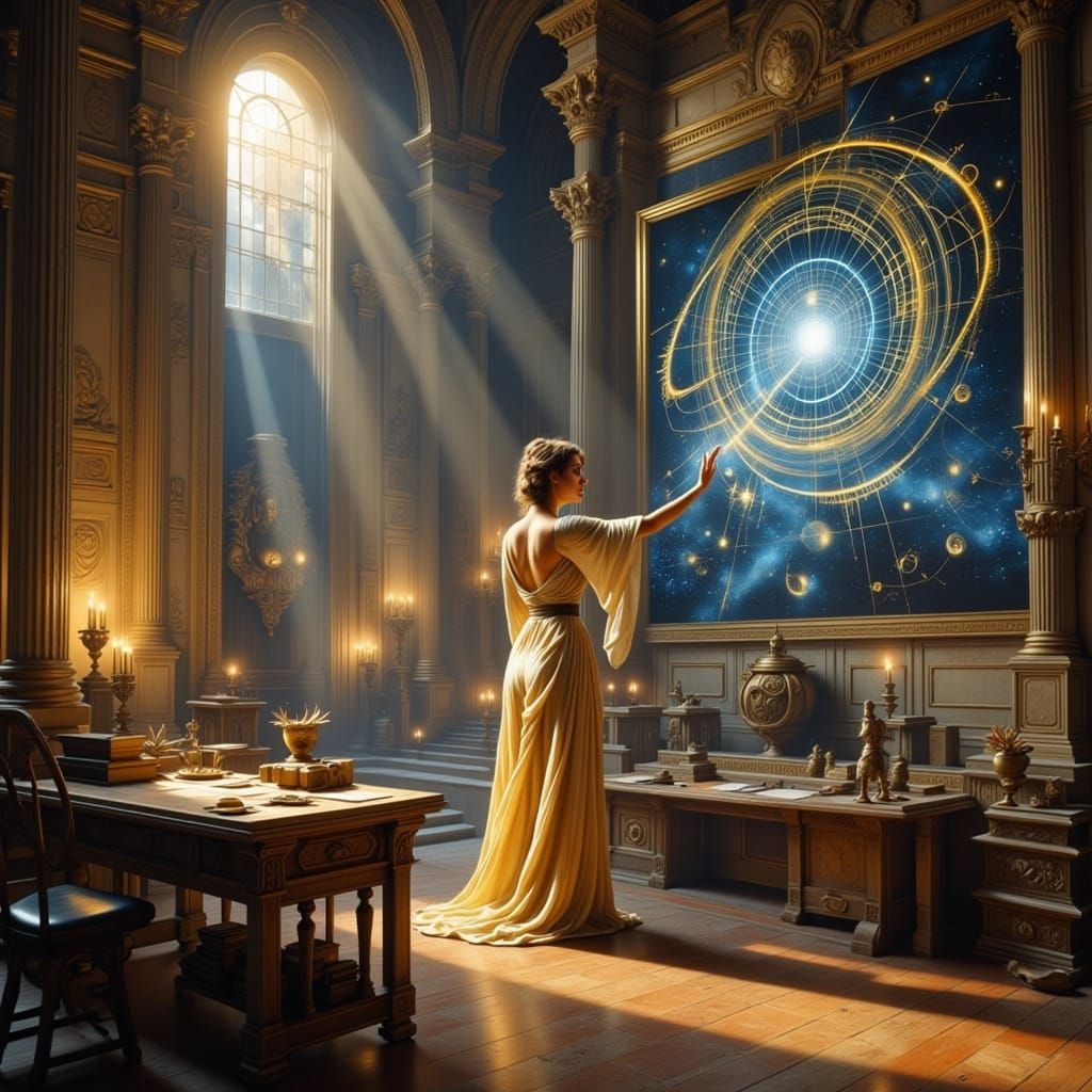 Celestial Goddess Teaches Math in Ancient Observatory