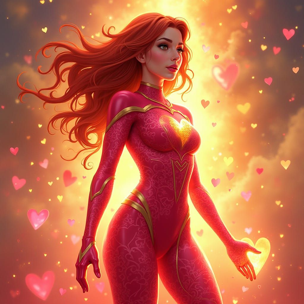 Benevolent Heroine Radiates Healing Love and Compassion