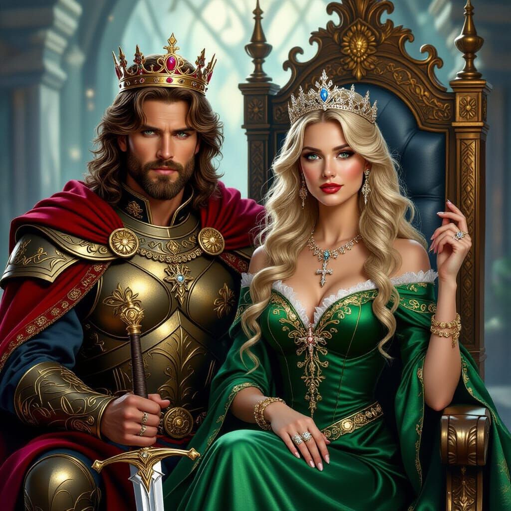 Magical Portrait of King Agamemnon and Queen Antigone