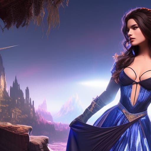 Teenage Girl with Wand: Fantasy Concept Art