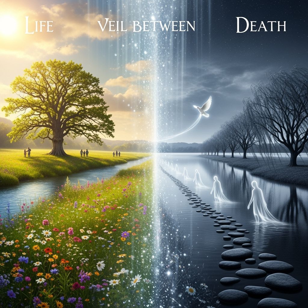 Ethereal Landscape: The Veil Between Life and Death