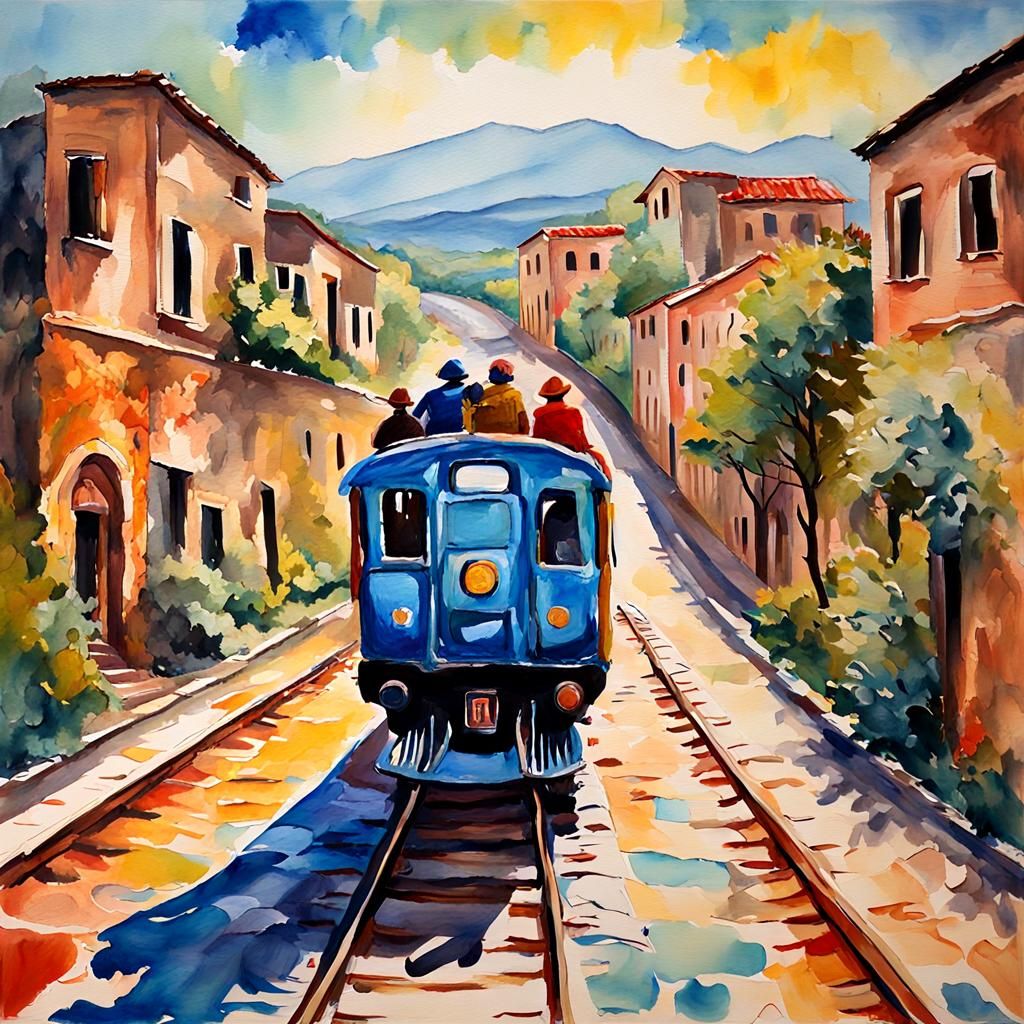 Impressionist Gouache Painting: Life's Journey