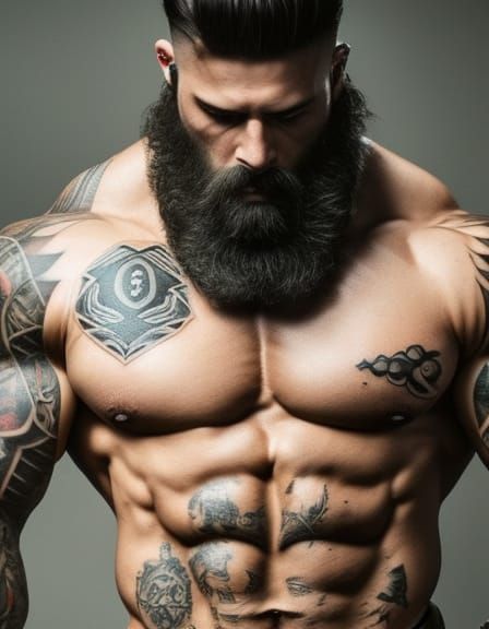Hyperrealistic Viking Warrior in Tactical Gear