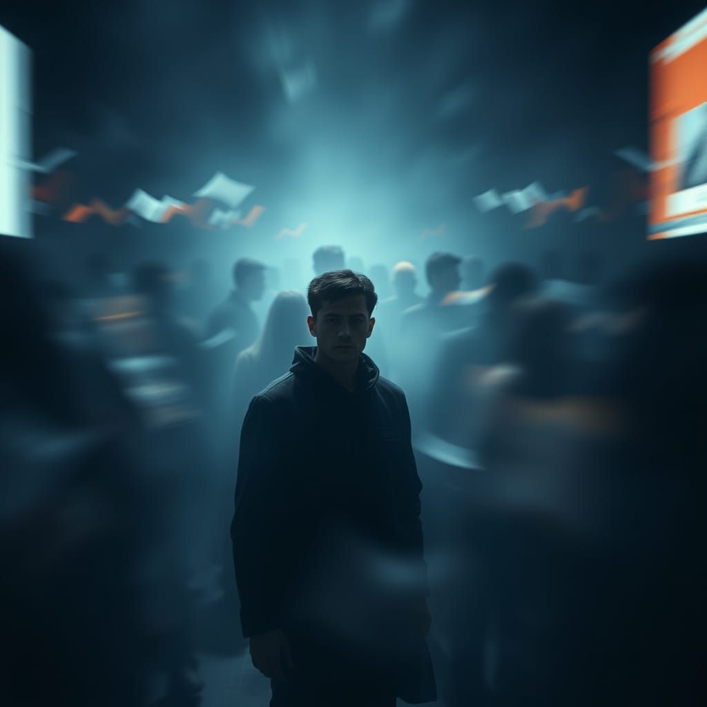 Lost in Anonymity, Dreamlike Cityscape