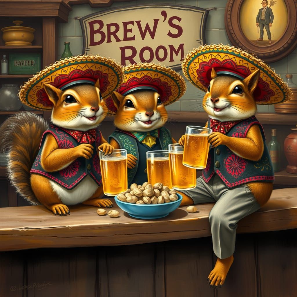 Squirrels Celebrate at Brews Room Tavern