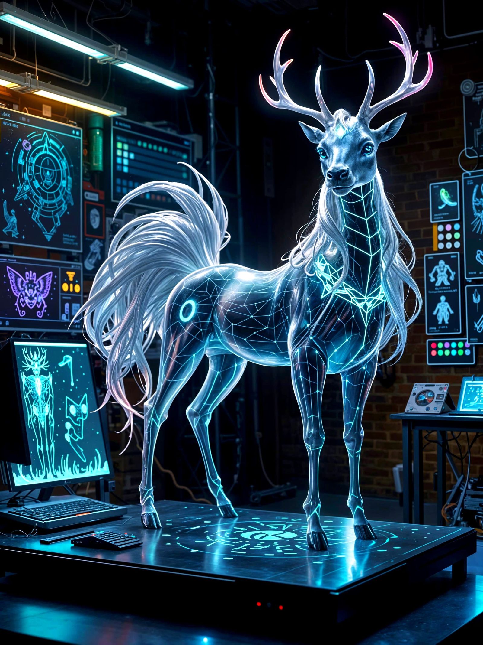 Holographic Kirin Deer