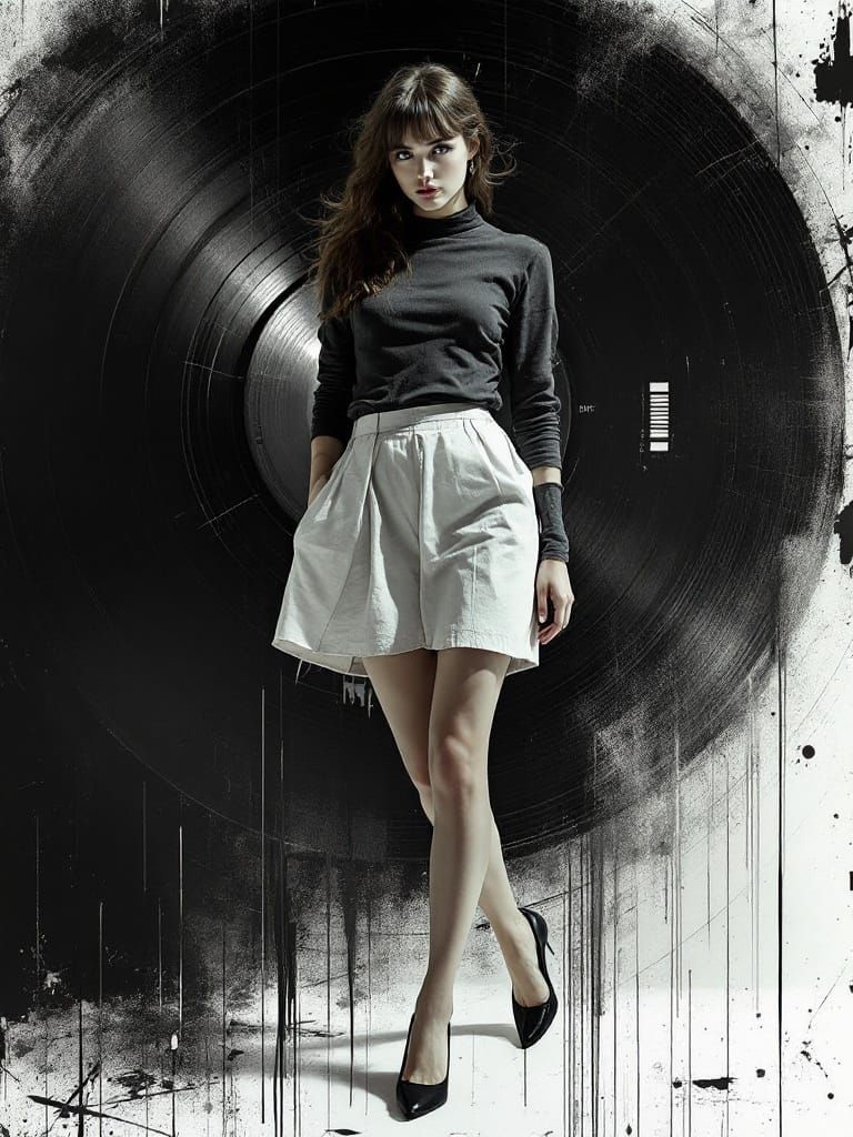 Figure Study in Richter-Inspired Vinyl Aesthetic