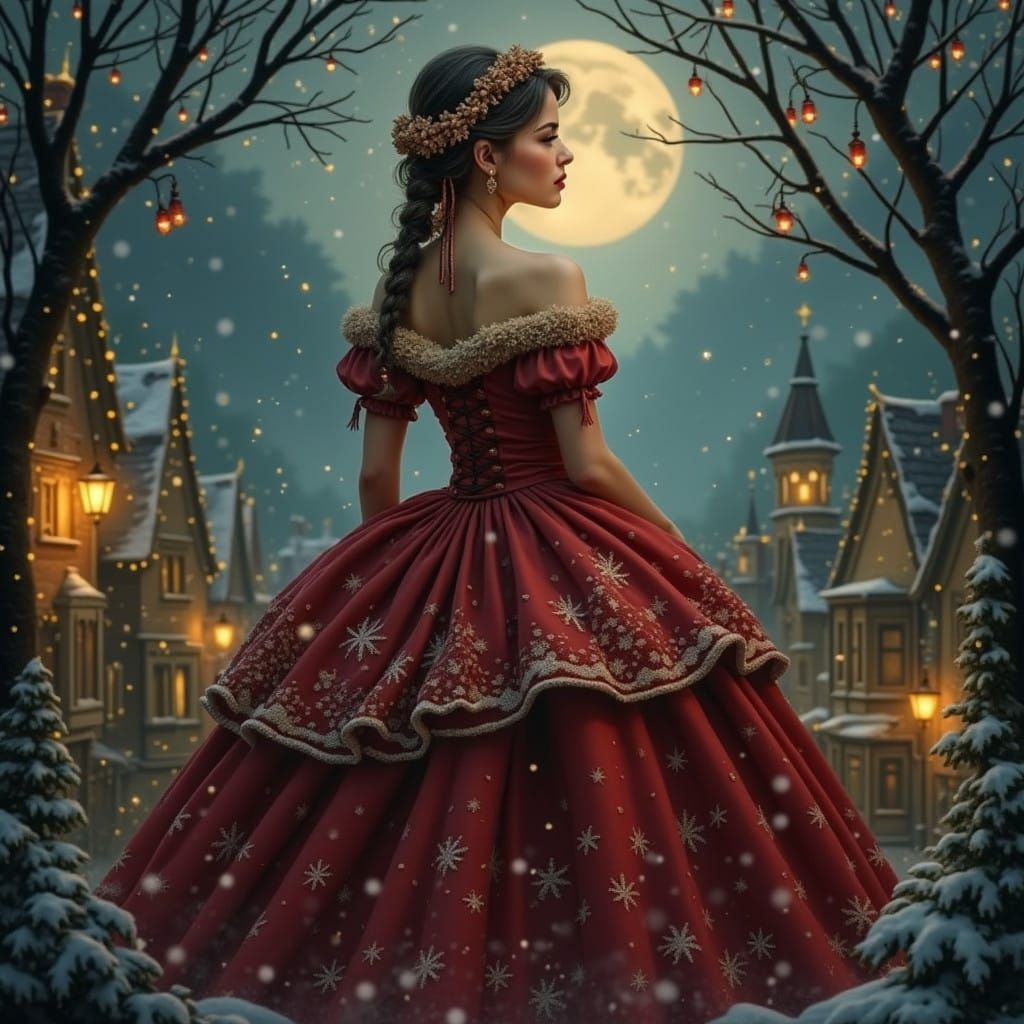 Whimsical Winter Wonderland in Soft Watercolor Style