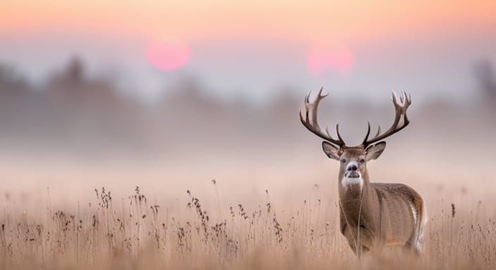 White-tailed Deer At Dawn