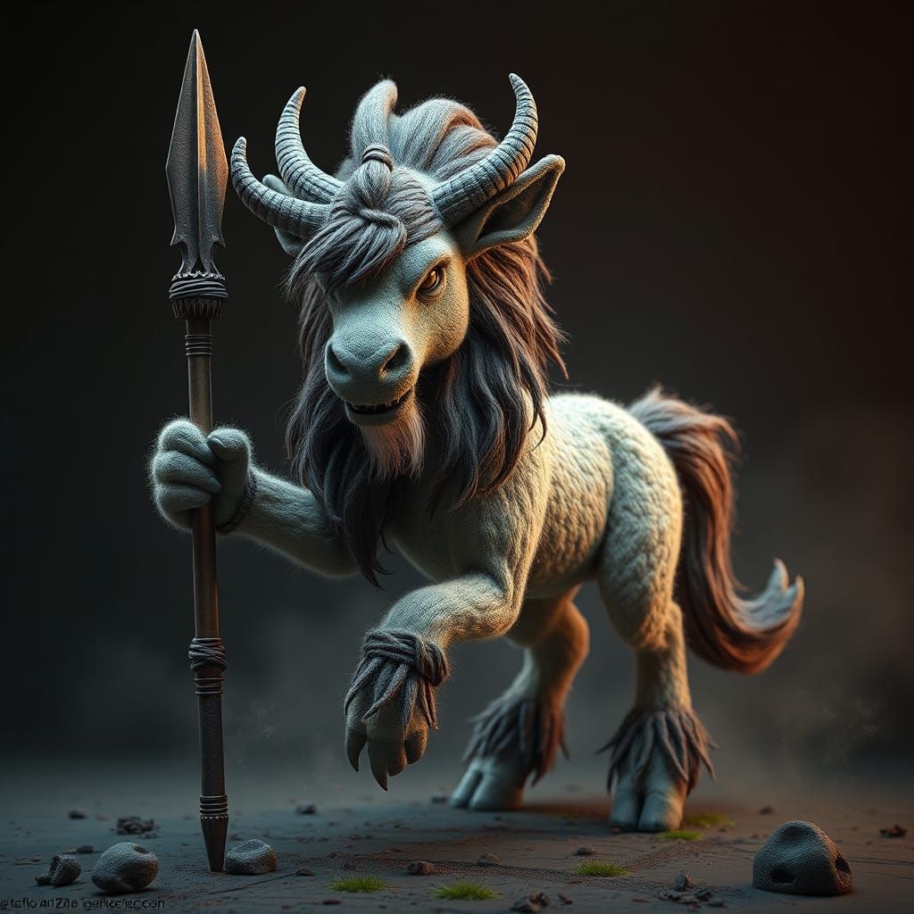 Fierce Wool Plush Centaur Concept Art
