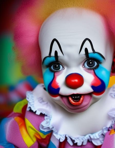Adorable Baby Clown in Studio Photography