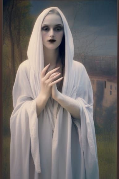 Beautiful Spider Queen Character Portrait in Gothic Style