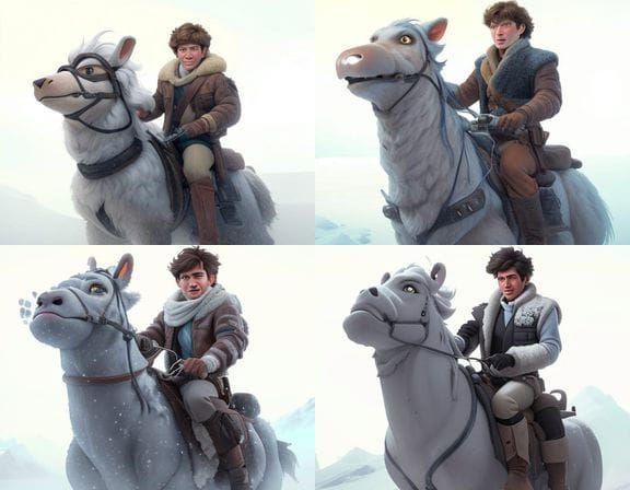 Galactic Smuggler Rides Tauntaun Through Frosty Hoth