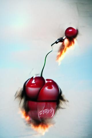 Cherry Bomb with Burning Fuse