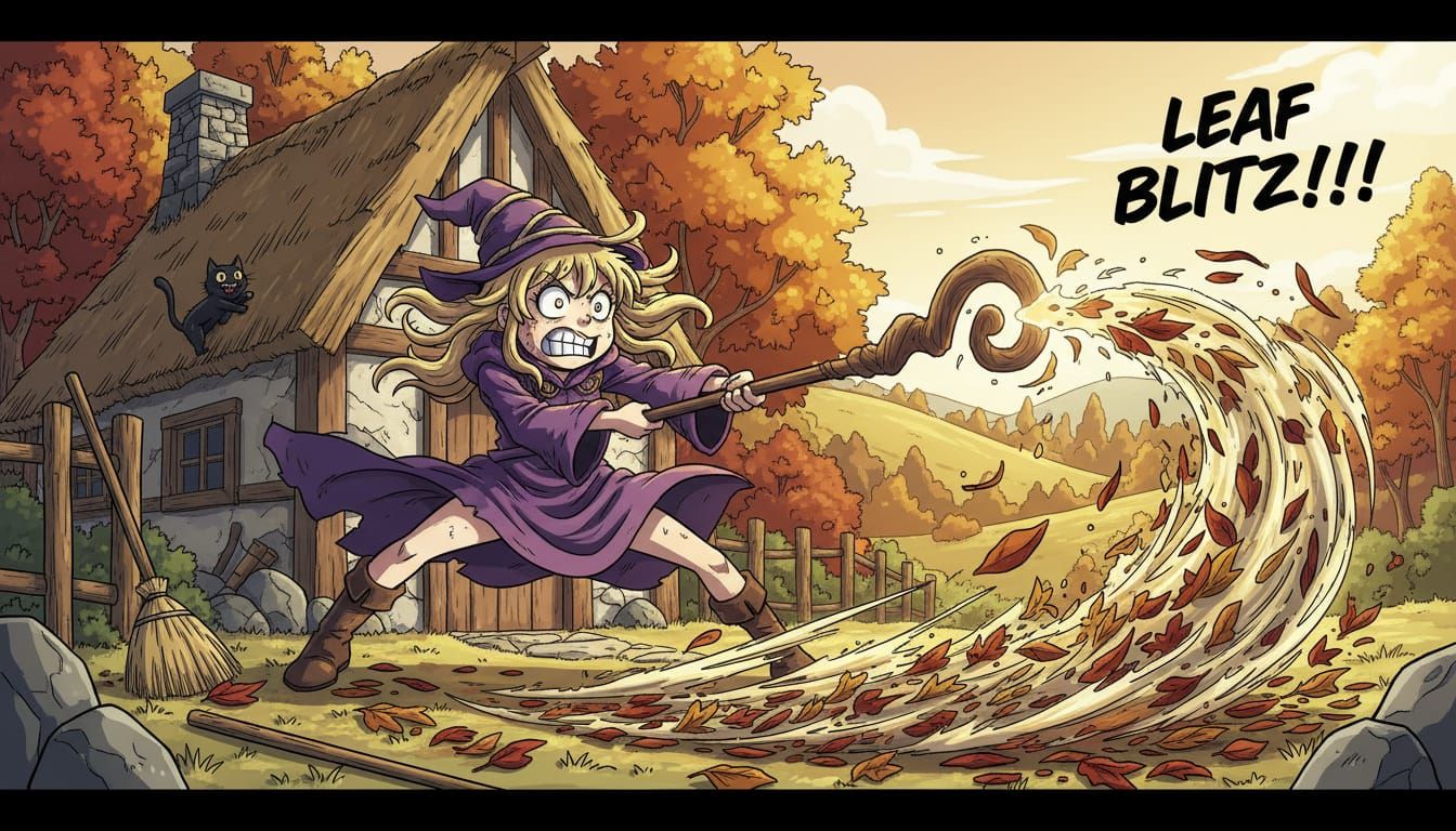 Comedic Isekai Sorceress Creates Leaf Tornado