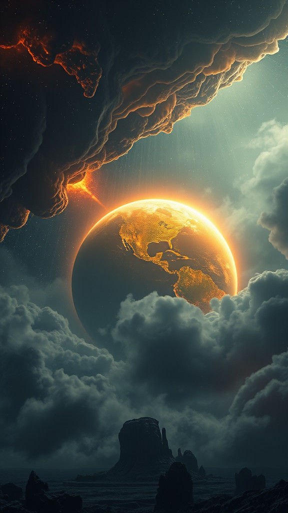 Earth Under Siege: Asteroid Impact in Apocalyptic Style