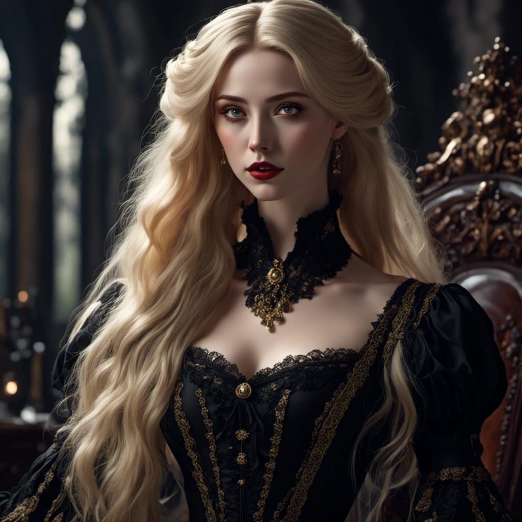 Vampire Beauty in Victorian Gothic Style