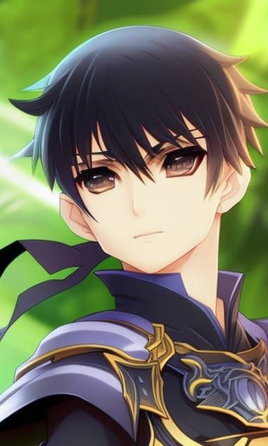 Anime Chibi Ninja Boy Portrait in Manga Style