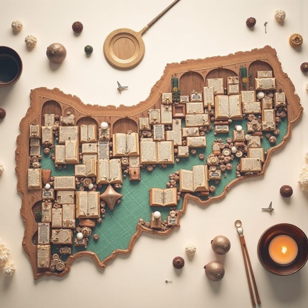 Yemeni Art: Moonlit Palace in Ancient Style