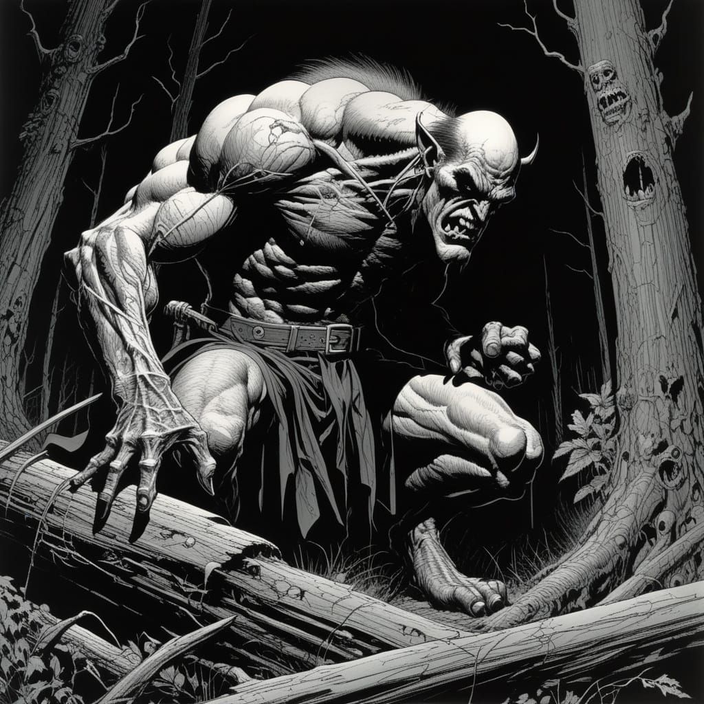 Grimdark Art in a Dark Fantasy Style