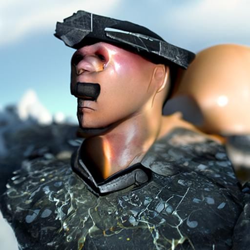 Cyberpunk Melee Fighter with Cel-Shaded 3D Rendering