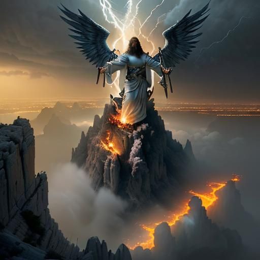 Jesus standing on Mount Zion