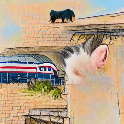 Train Station Sounds and Wind