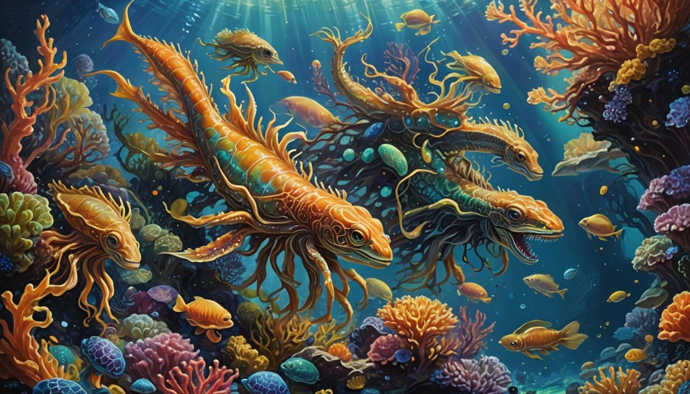 Aquatic Aliens in a Coral Reef: Fantastical Realism