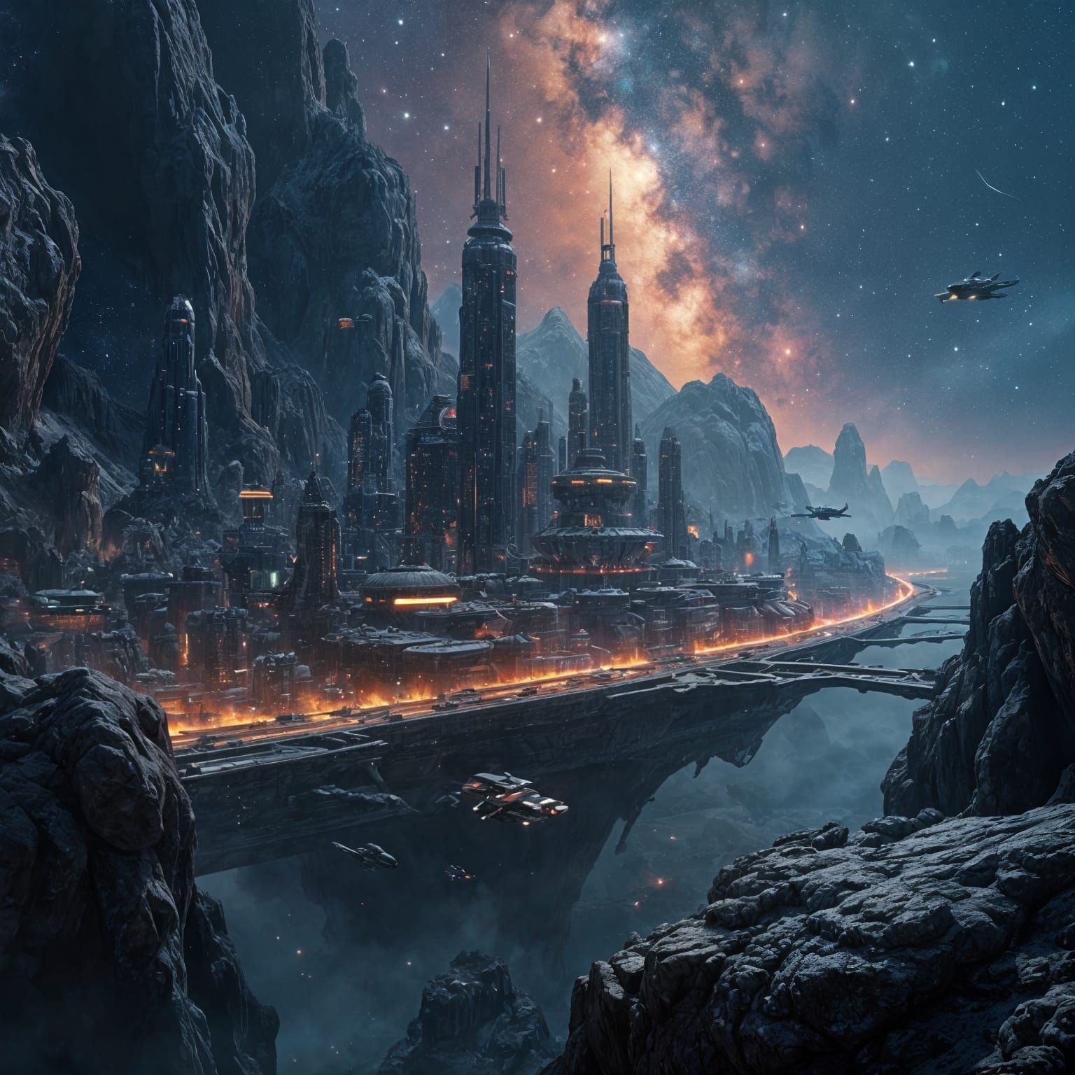 Cosmic Metropolis in a Starry Galaxy