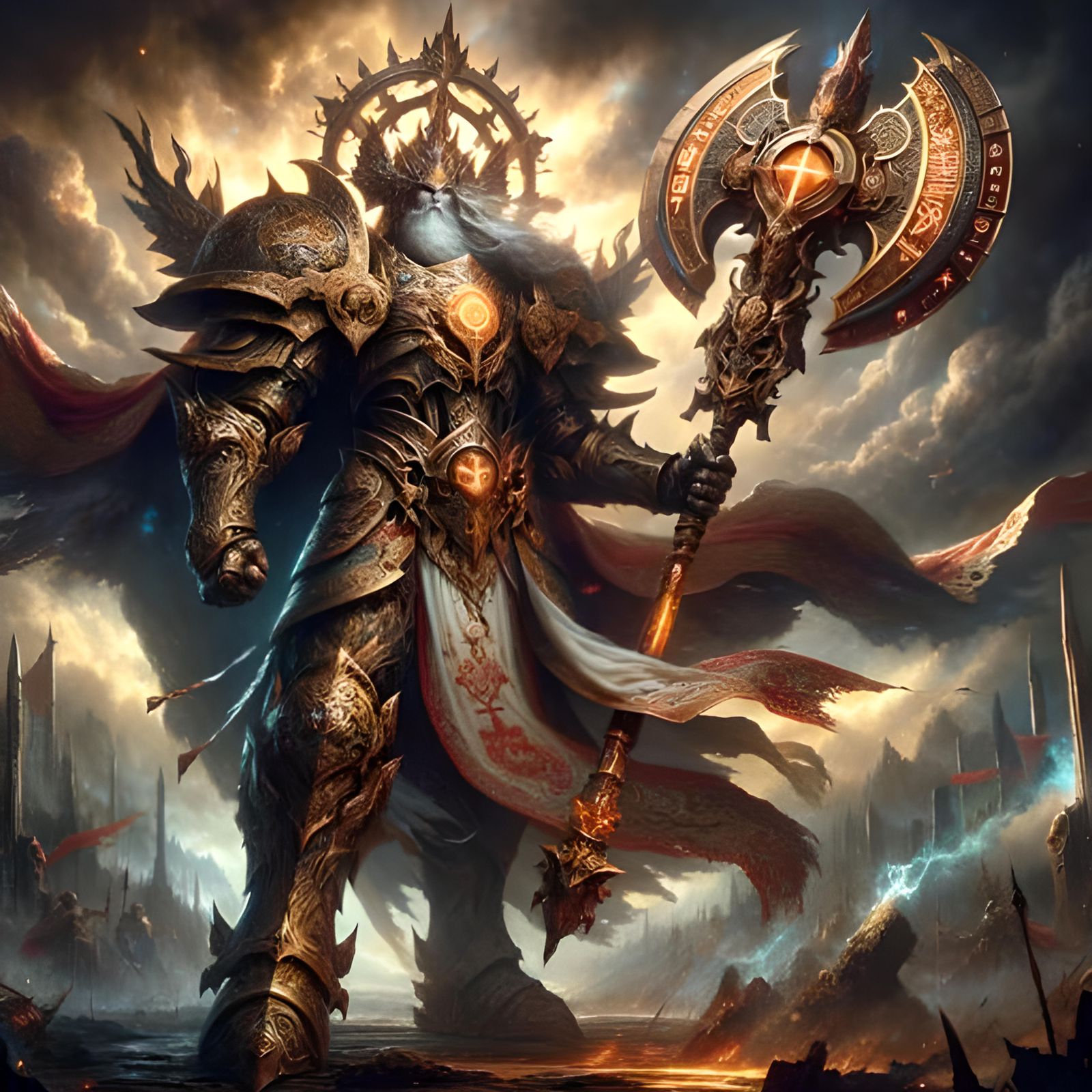 War God in Cyberpunk Space Opera