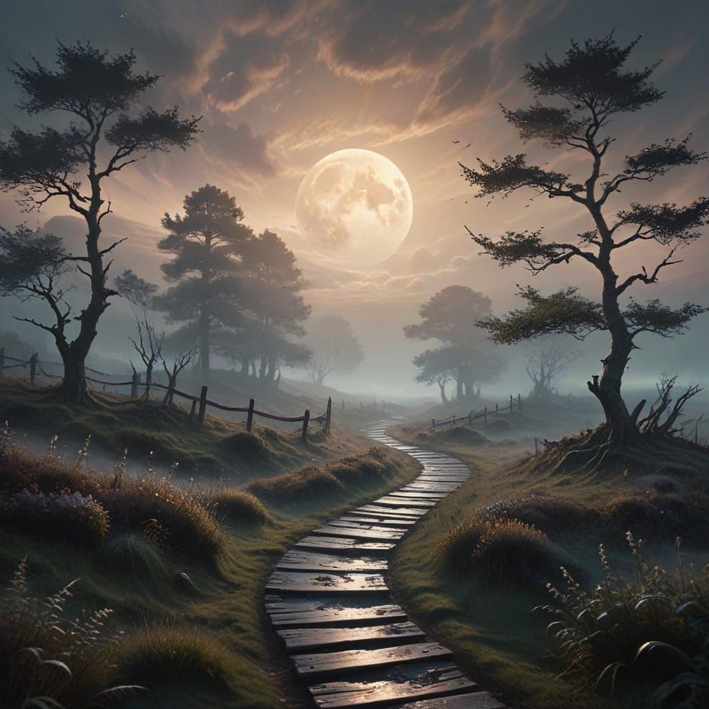 Moonlit Moor in Soft Focus