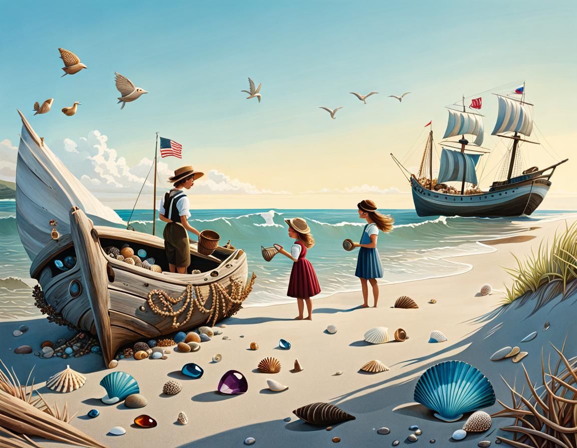 Treasures Discovered Along the Beach Shoreline