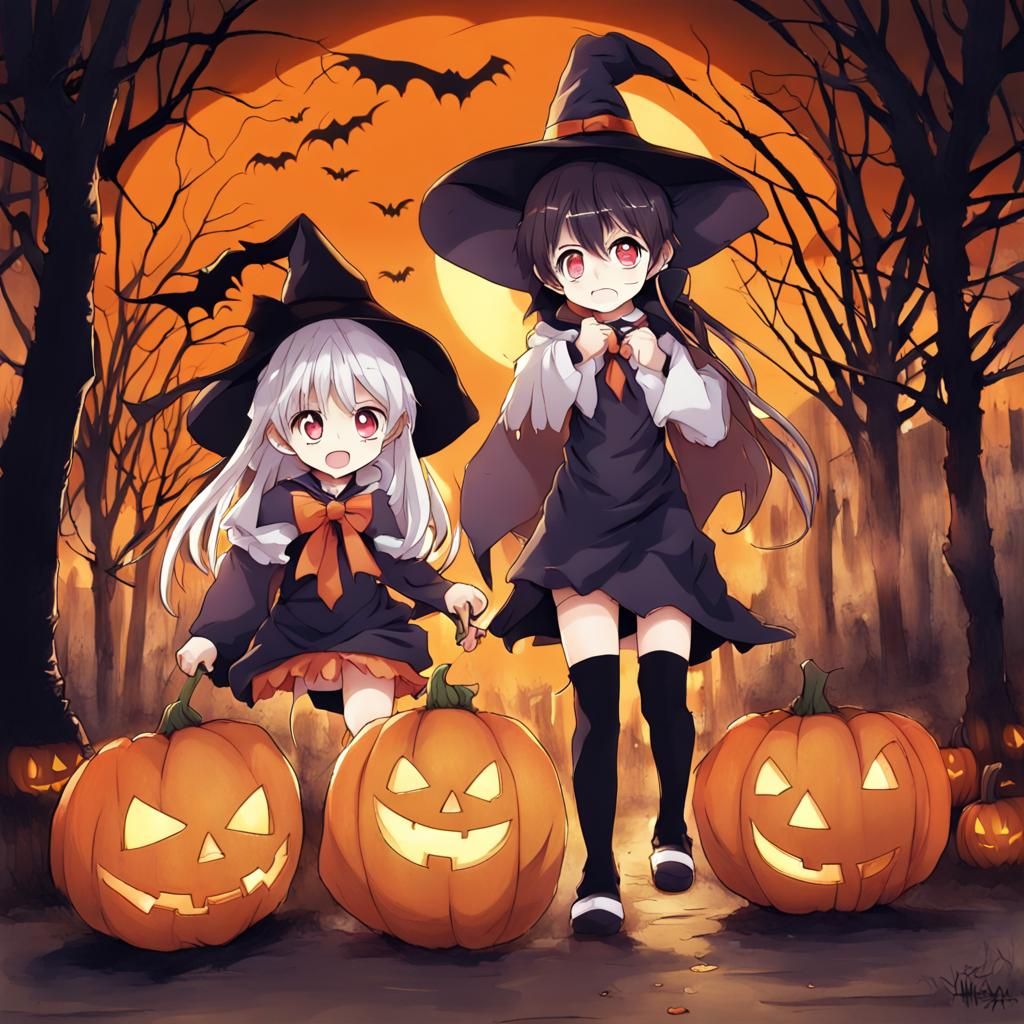 Anime Style Halloween Celebration
