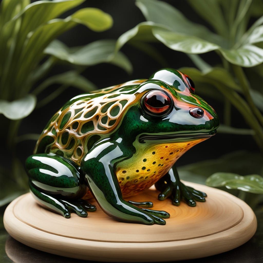 Surreal Emerald Glass Frog