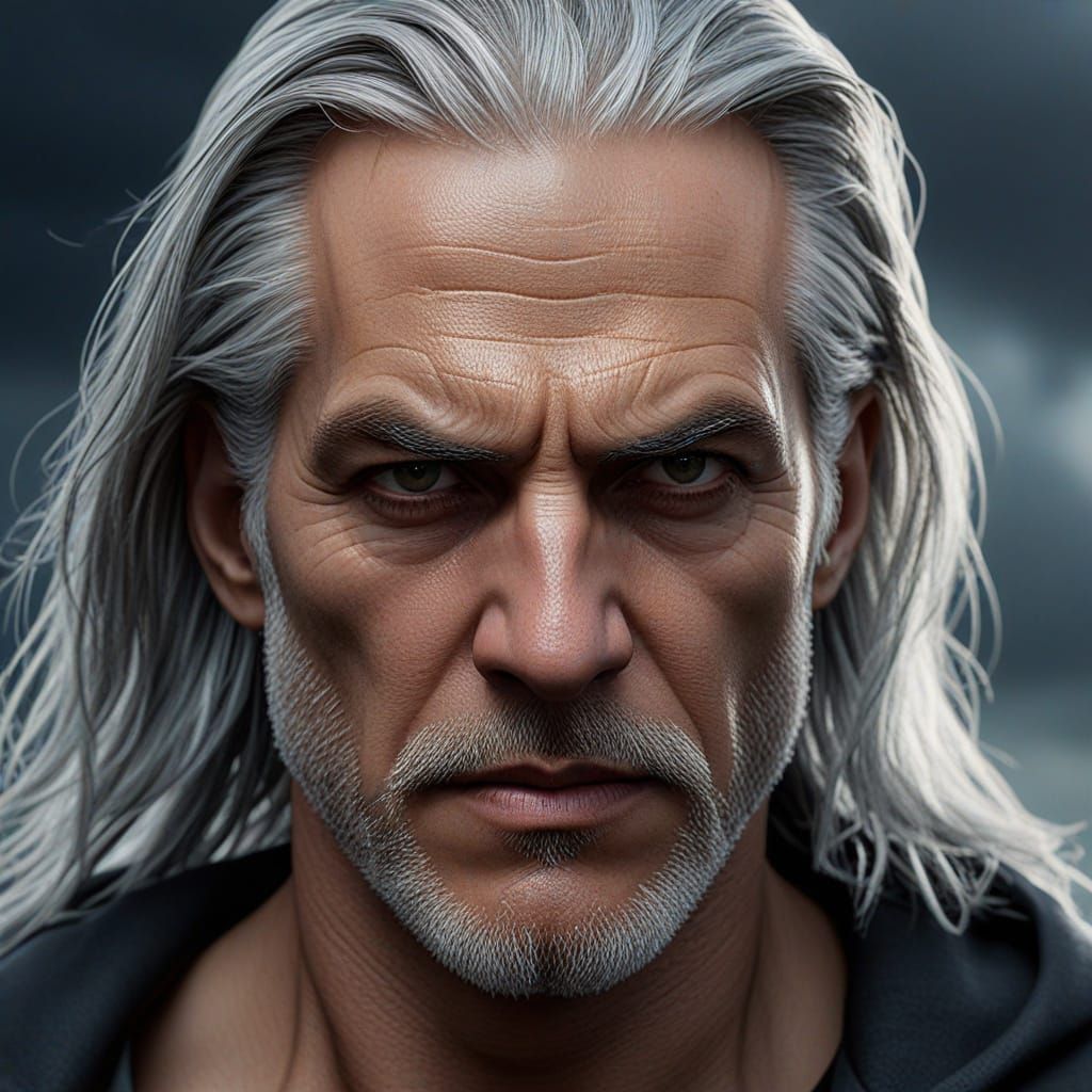 Hyper-Realistic Portrait of a Menacing Figure