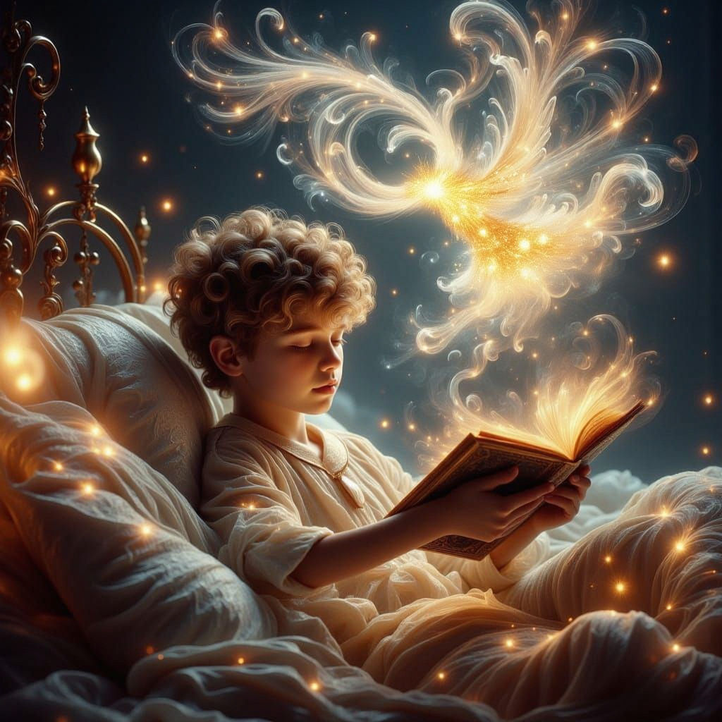 Boy's Dream: Knight Saving Princess in Ethereal Style