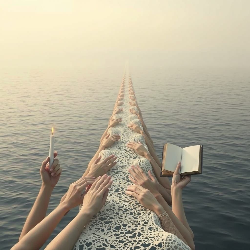 Ethereal Bridge of Hands Across the Sea