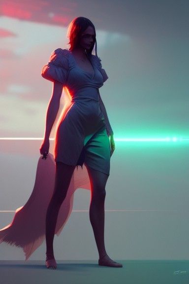 Attractive Woman, Hyperdetailed Full Body Art