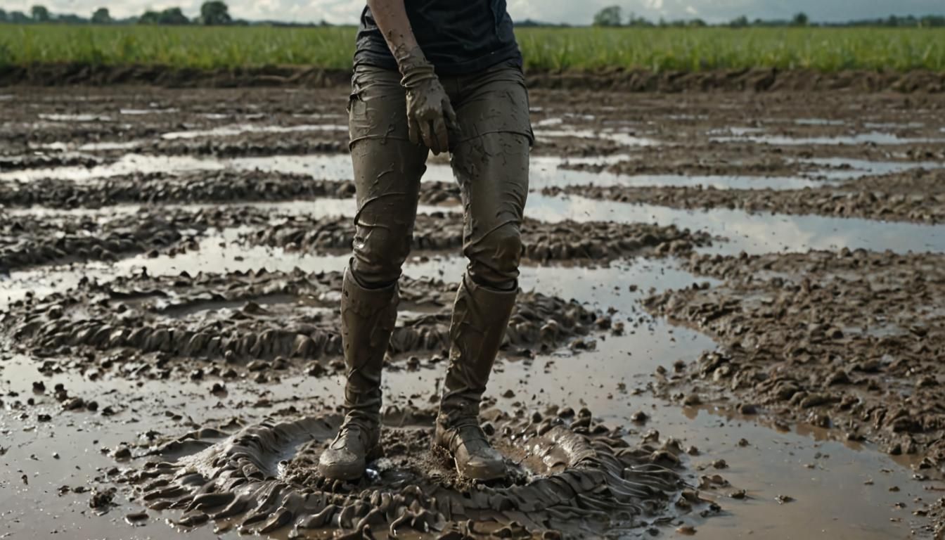 Mud Dancer in a Cloudscape: Cinematic AI Art